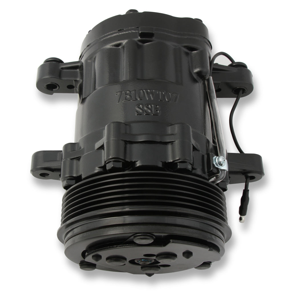 Low-Mount-Ls-Drive-System-(AC)-W-Sanden-Sd7-Compressor---Passengers-Side--Black-Finish
