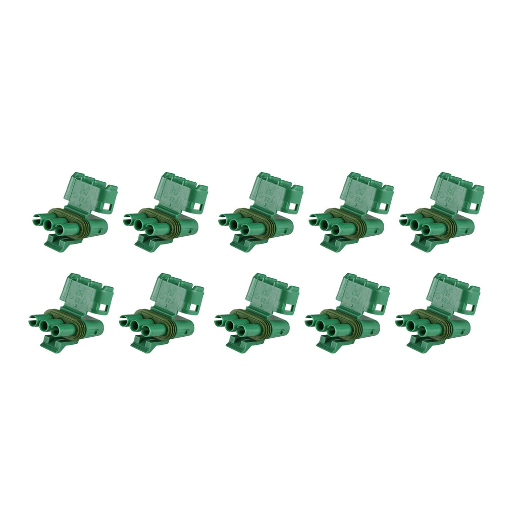 Lts-Weather-Pack,-3-Cavity,-Tower,-Green