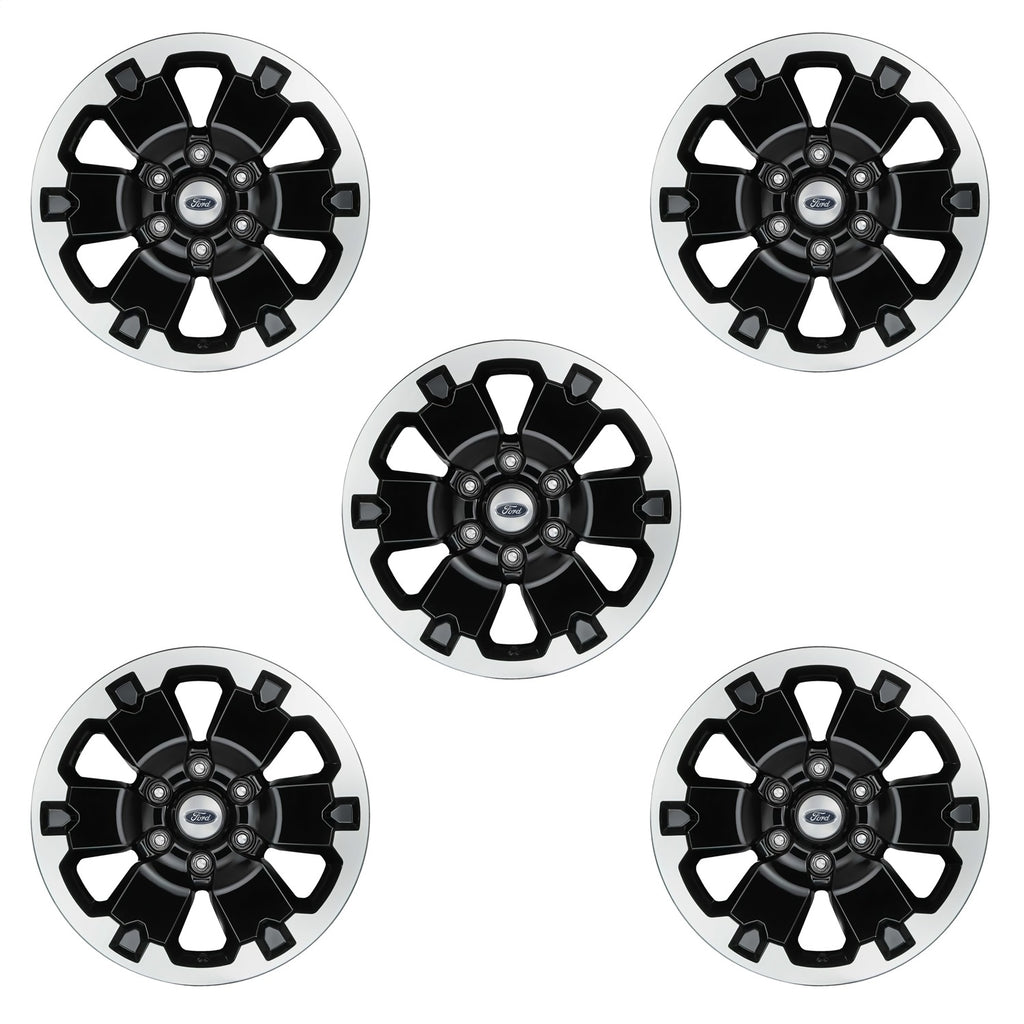 Ford Performance Parts M-1007K-BB5 2021-2024 Bronco 18" Black Machined Face Wheel Kit for Select Ford Bronco