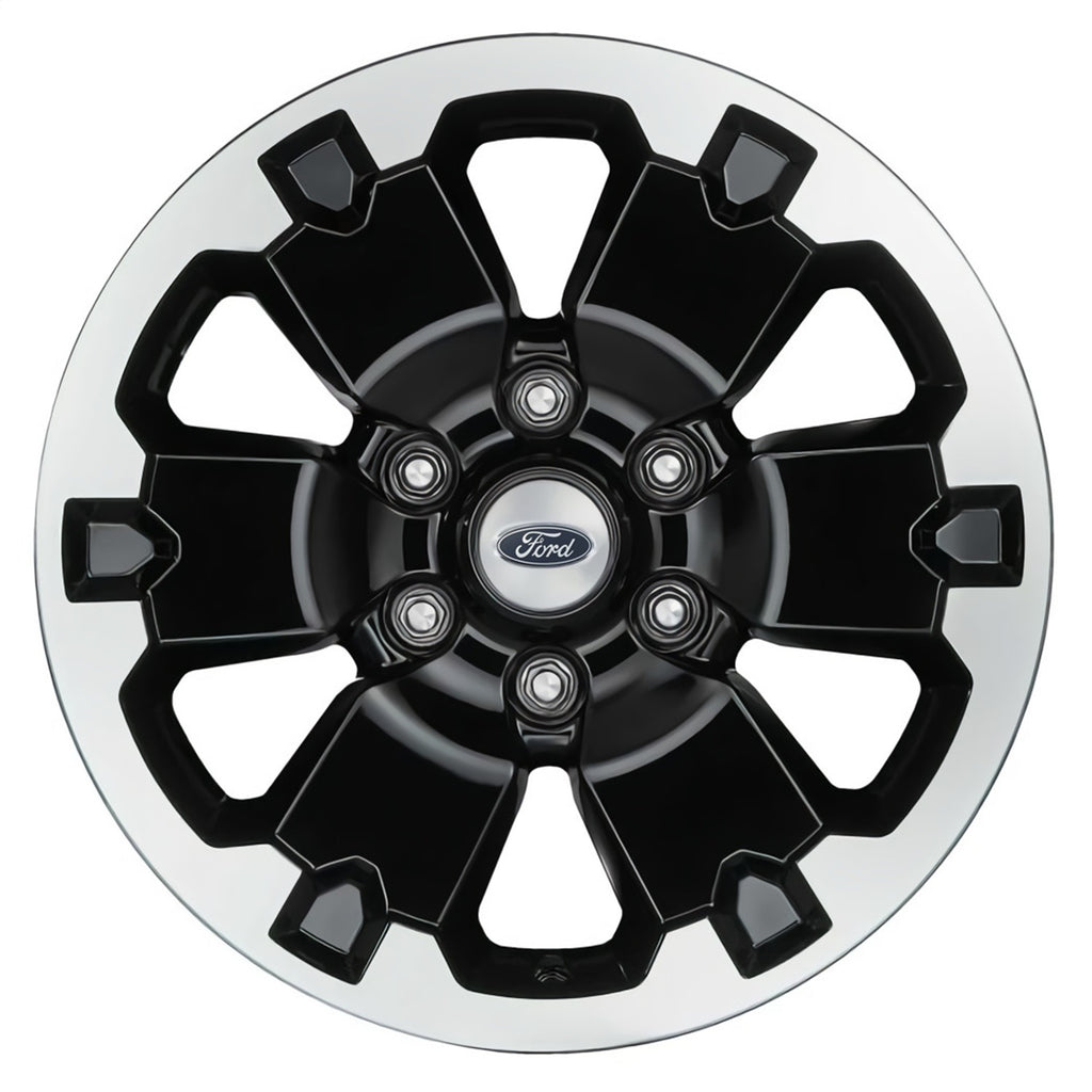 Ford Performance Parts M-1007K-DC18X8BMF 2019-2025 Ranger 18" Black Machined Face Wheel Kit for Select Ford Bronco, Ford Ranger