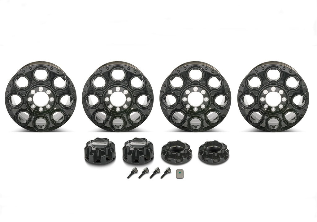 Ford Performance Parts M-1007K-S2008GB1 2005-2022 Super Duty 20" Caliber Wheel Kit-Gloss Black for Select Ford F-250, Ford F-250 Super Duty, Ford F-350, Ford F-350 Super Duty, Ford F-450 Super Duty, Ford F-550 Super Duty, Ford F-600 Super Duty