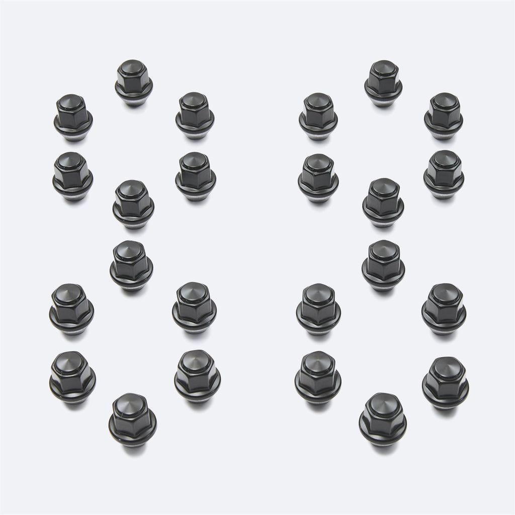 Ford Performance Parts M-1012K-BR M12 X 1.5 Black Lug Nut Vehicle Kit of 24 for Select Ford Bronco, Ford Ranger