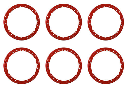 Ford Performance Parts M-1021K-BLR 2021-2025 Bronco Beadlock Trim Ring Kit-Red for Select Ford Bronco