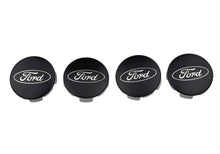 Load image into Gallery viewer, Ford Performance Parts M-1096K-BCS Ford Car Black And Chrome Wheel Center Cap Kit-Satin for Select Ford Mustang