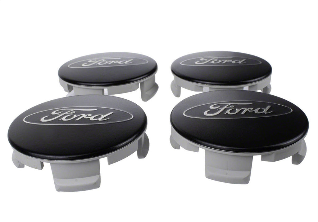 Ford Performance Parts M-1096K-BCS Ford Car Black And Chrome Wheel Center Cap Kit-Satin for Select Ford Mustang
