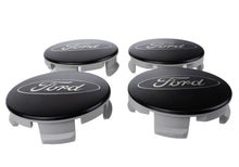 Load image into Gallery viewer, Ford Performance Parts M-1096K-BCS Ford Car Black And Chrome Wheel Center Cap Kit-Satin for Select Ford Mustang