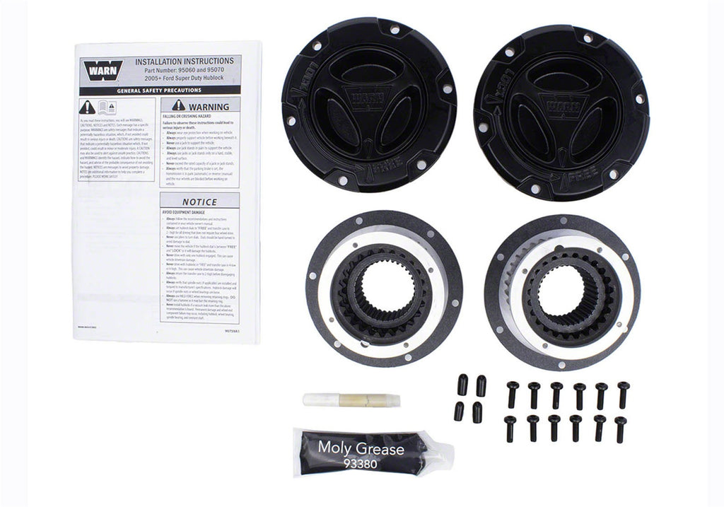 Ford Performance Parts M-1104-SD Super Duty Warn Locking Hubs for Select Ford F-250, Ford F-250 Super Duty, Ford F-350 Super Duty, Ford F-450 Super Duty, Ford F-550 Super Duty