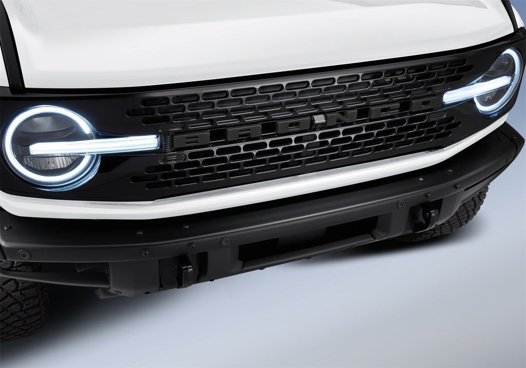 Ford Performance Parts M-1447-BLMB 2021-2025 Bronco Grille Lettering Overlay Kit-Black for Select Ford Bronco