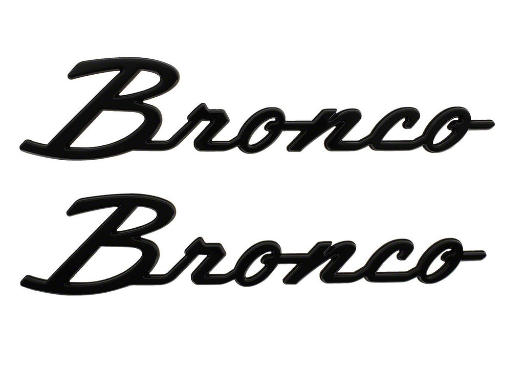 Ford Performance Parts M-1447-BSGS 2021-2025 Bronco Classic Script Fender Badge Kit-Gloss Black for Select Ford Bronco