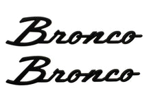 Load image into Gallery viewer, Ford Performance Parts M-1447-BSGS 2021-2025 Bronco Classic Script Fender Badge Kit-Gloss Black for Select Ford Bronco