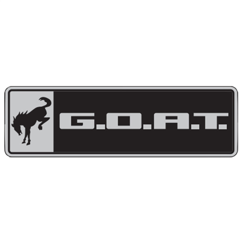 Ford Performance Parts M-1447-GOAT Bronco/Bronco Sport G.O.A.T. Badge-Black/Chrome for Select Ford Bronco