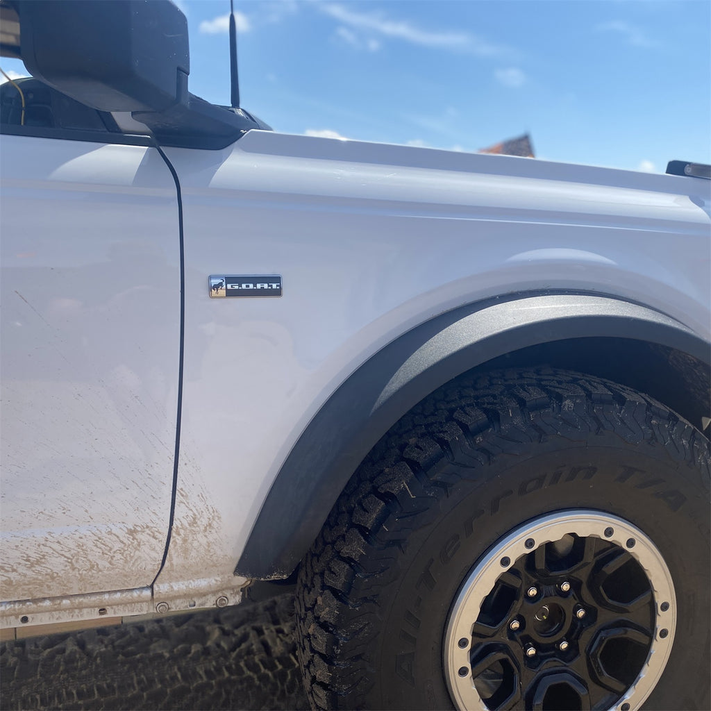 Ford Performance Parts M-1447-GOAT Bronco/Bronco Sport G.O.A.T. Badge-Black/Chrome for Select Ford Bronco