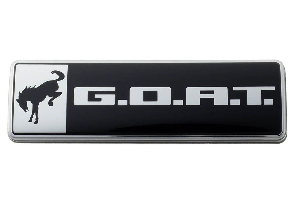 Ford Performance Parts M-1447-GOAT Bronco/Bronco Sport G.O.A.T. Badge-Black/Chrome for Select Ford Bronco