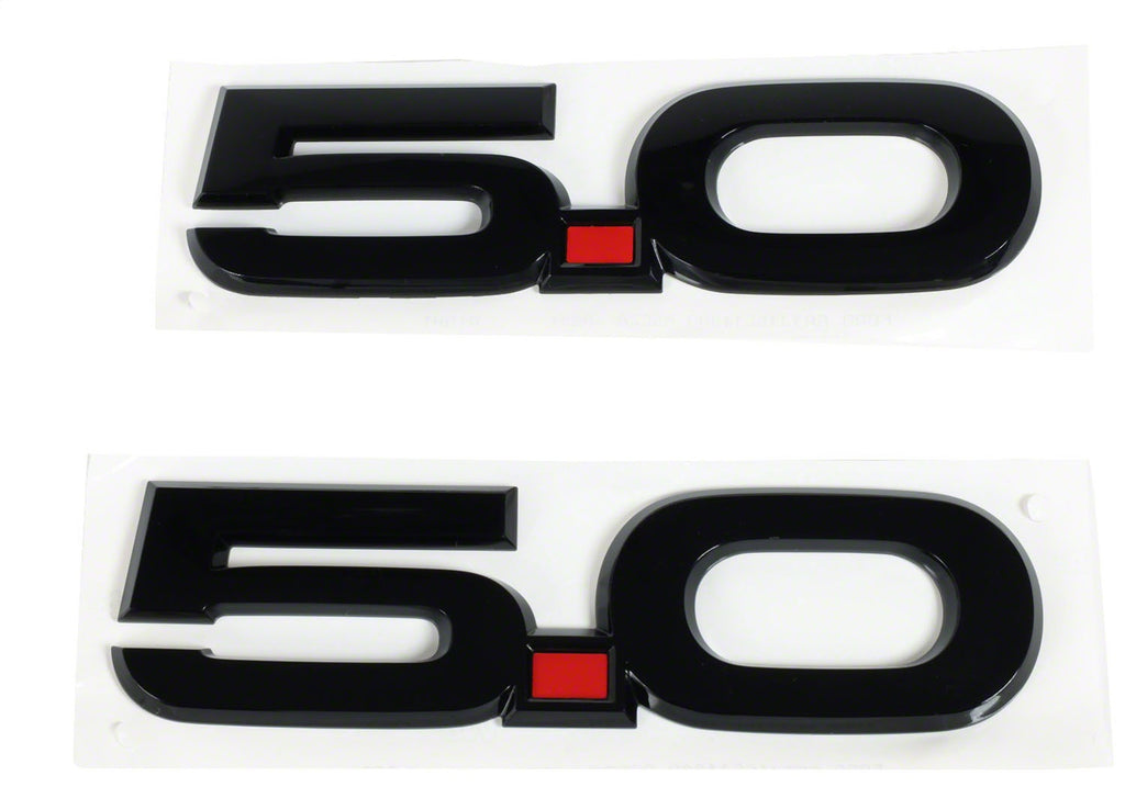 Ford Performance Parts M-1447-M50AB 2015-2023 Mustang 5.0L Fender Emblems/Badges-Black-Pair for Select Ford Mustang