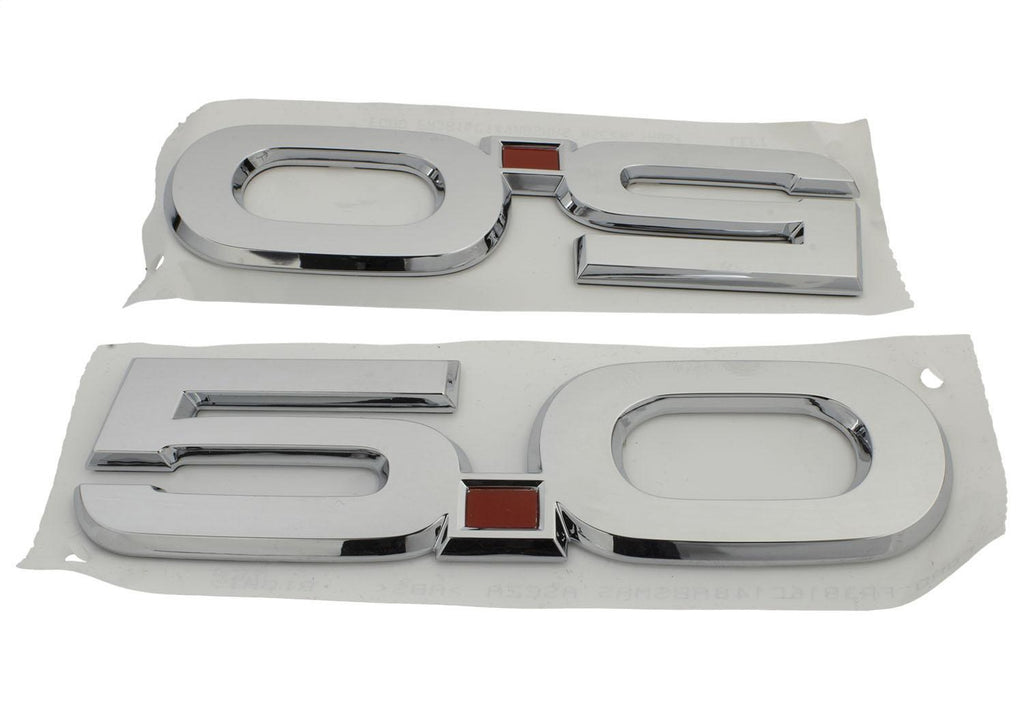 Ford Performance Parts M-1447-M50A 2015-2023 Mustang 5.0L Fender Emblems/Badges-Chrome-Pair for Select Ford Mustang