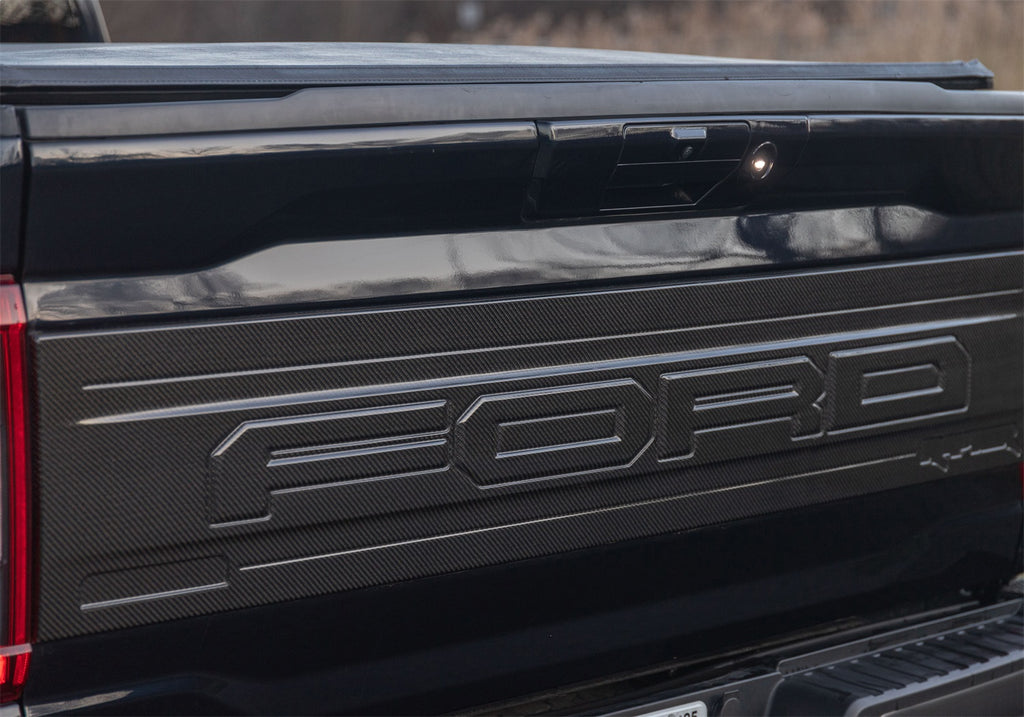 Ford Performance Parts M-16600-FG 2021-2025 F-150 Raptor Carbon Fiber Tailgate Panel-Gloss for Select Ford F-150
