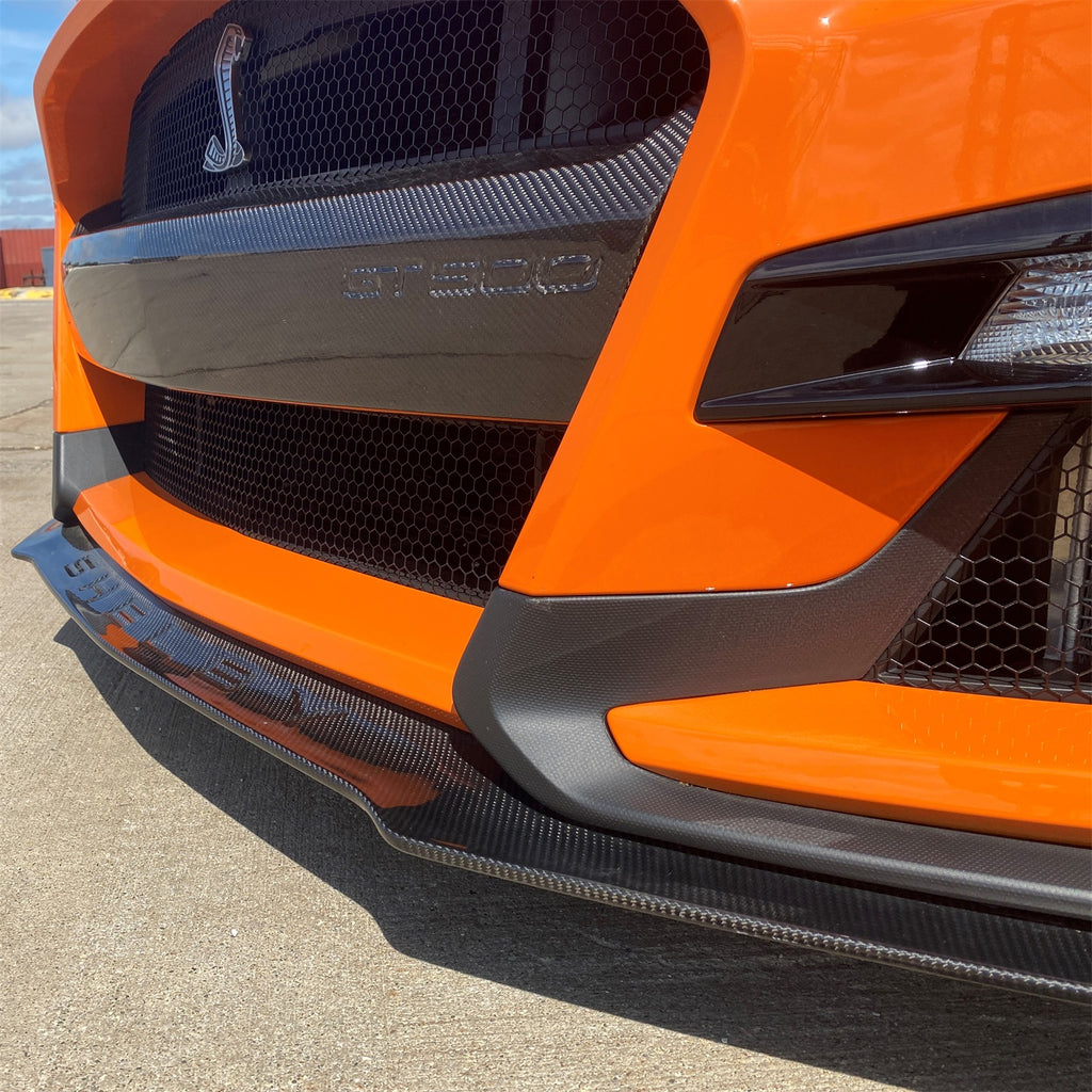 Ford Performance Parts M-16601-MCF 2020-2022 GT500 Carbon Fiber Front Splitter Kit for Select Ford Mustang