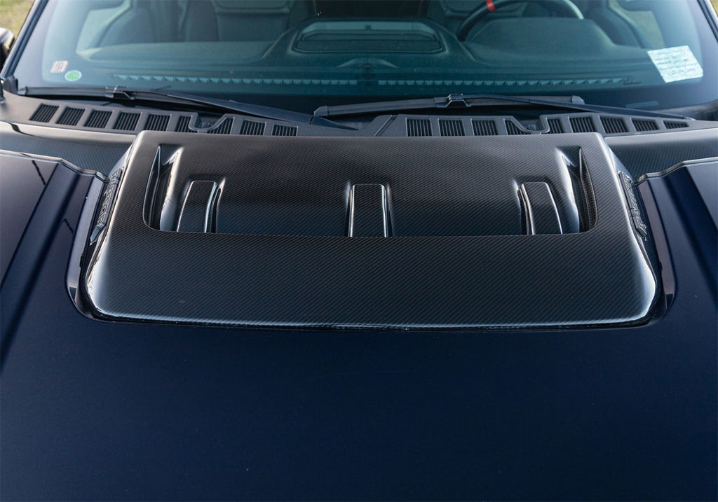 Ford Performance Parts M-16628-FG 2021-2025 F-150 Raptor Carbon Fiber Hood Vent & Trim-Gloss for Select Ford F-150