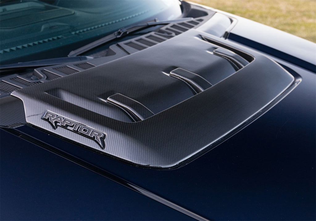 Ford Performance Parts M-16628-FG 2021-2025 F-150 Raptor Carbon Fiber Hood Vent & Trim-Gloss for Select Ford F-150
