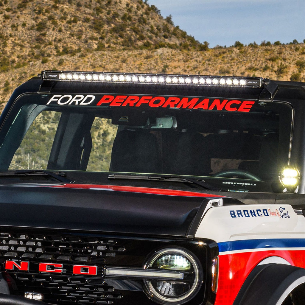 Ford Performance Parts M-1820-BRR 2021-2025 Ford Performance Bronco Windshield Banner-White/Red for Select Ford Bronco