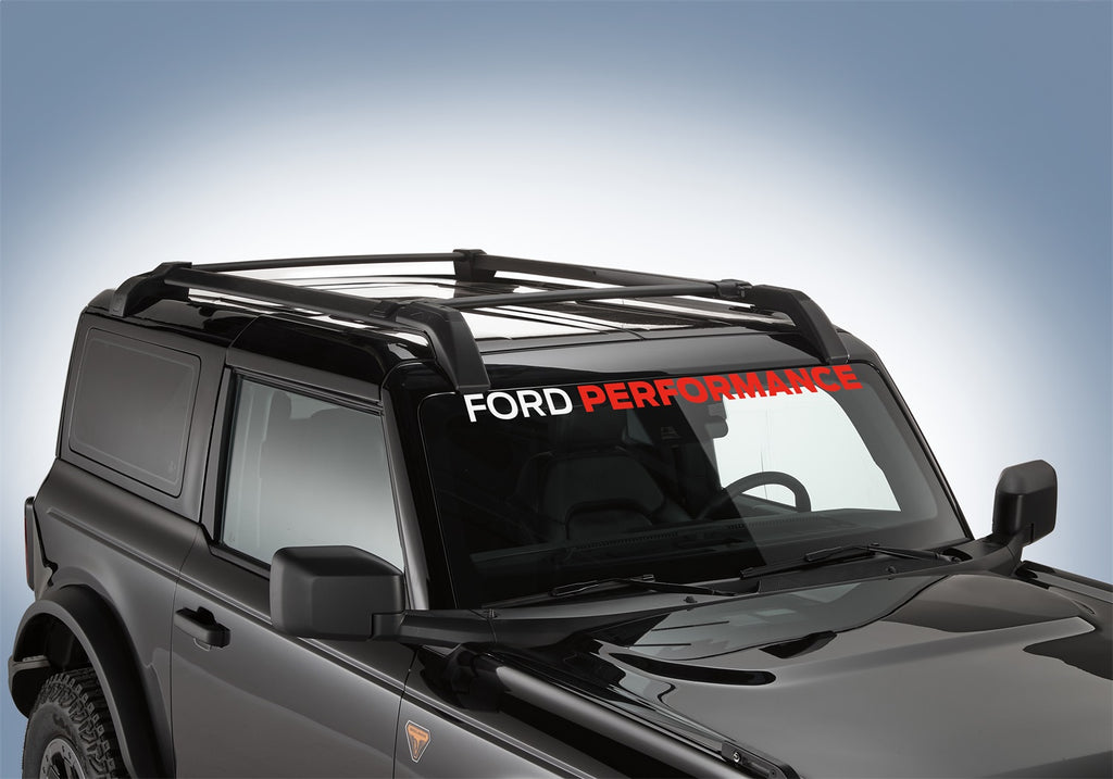 Ford Performance Parts M-1820-BRR 2021-2025 Ford Performance Bronco Windshield Banner-White/Red for Select Ford Bronco