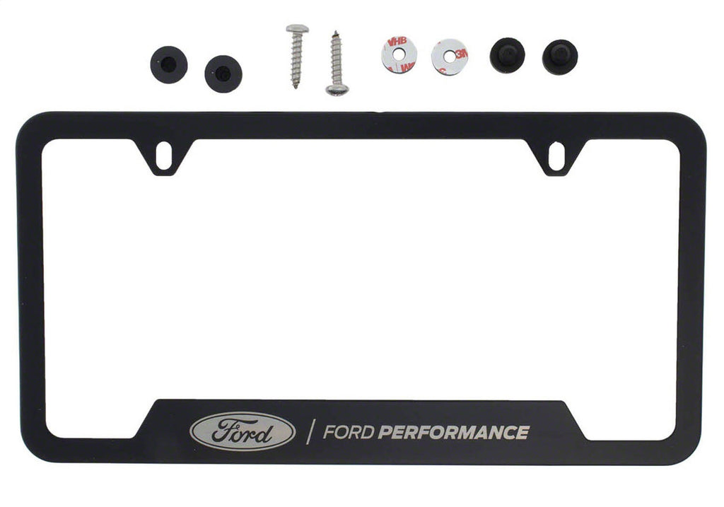 Ford Performance Parts M-1828-SS304BK Ford Performance License Plate Frame-Black Stainless Steel