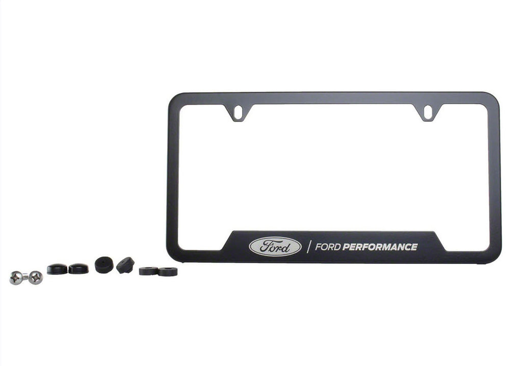 Ford Performance Parts M-1828-SS304BK Ford Performance License Plate Frame-Black Stainless Steel