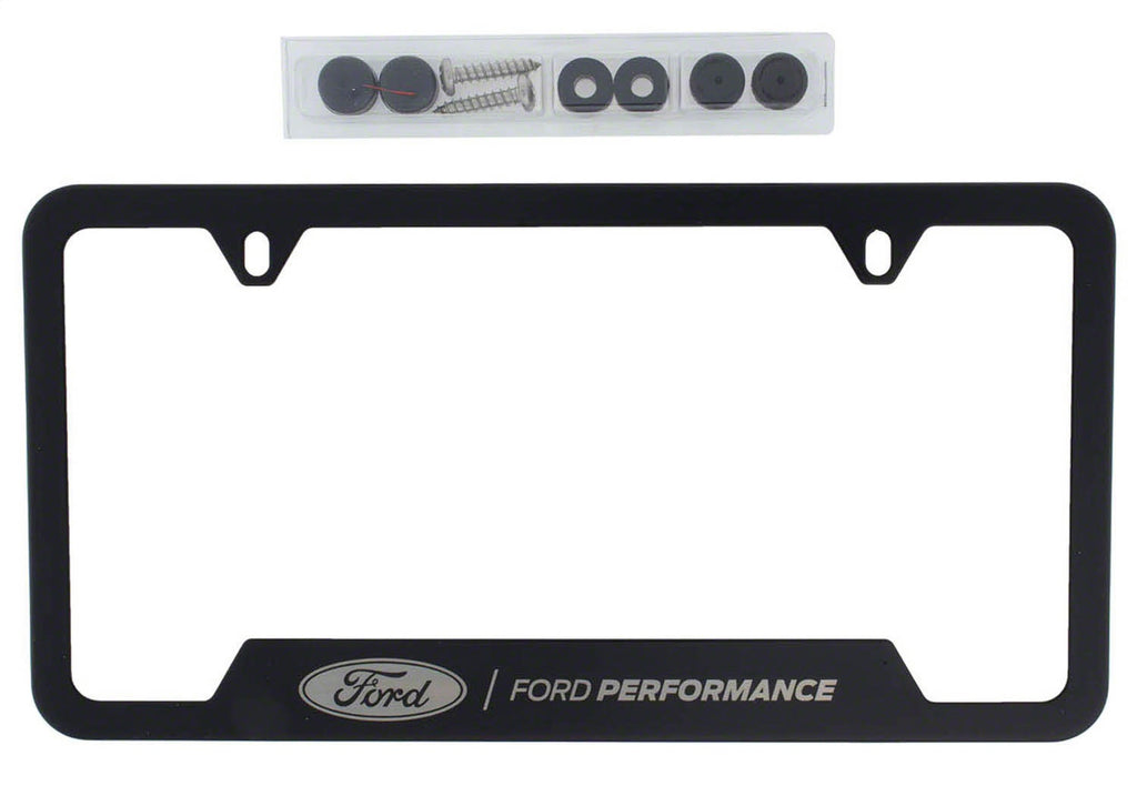 Ford Performance Parts M-1828-SS304BK Ford Performance License Plate Frame-Black Stainless Steel