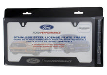 Load image into Gallery viewer, Ford Performance Parts M-1828-SS304BK Ford Performance License Plate Frame-Black Stainless Steel