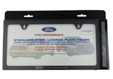 Load image into Gallery viewer, Ford Performance Parts M-1828-SSB Ford Performance Slim License Plate Frame-Black Stainless Steel