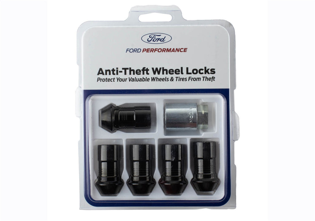 Ford Performance Parts M-1A043-A5 M14 X 1.5 Black Security Lug Nut Kit of 5 for Select Ford Bronco
