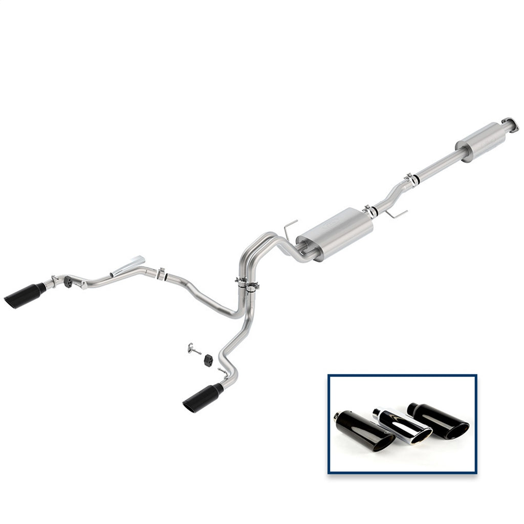 Ford Performance Parts M-5200-F1550DTBA 2015-2020 F-150 Tour Exhaust System- Rear Exit-Black Tip for Select Ford F-150