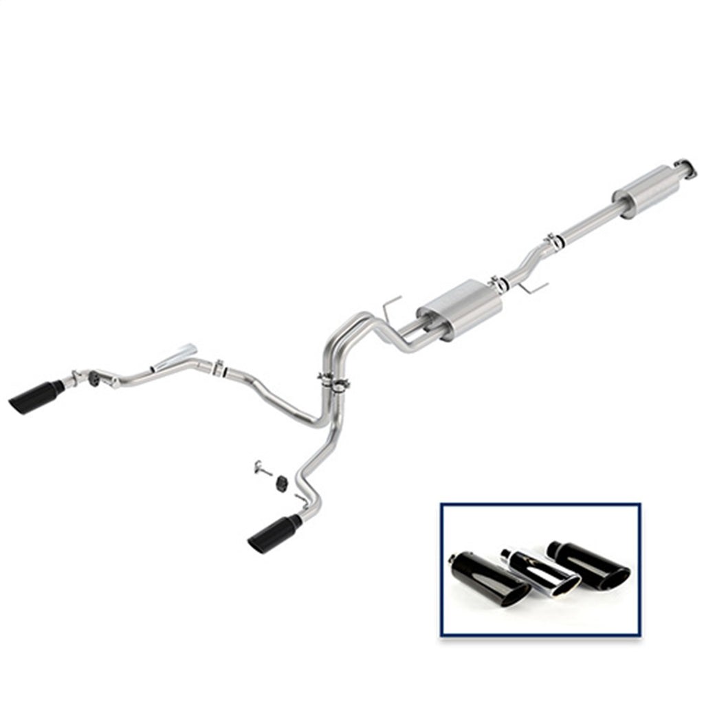 Ford Performance Parts M-5200-F1550DSBA Sport Cat-Back Exhaust System for Select Ford F-150