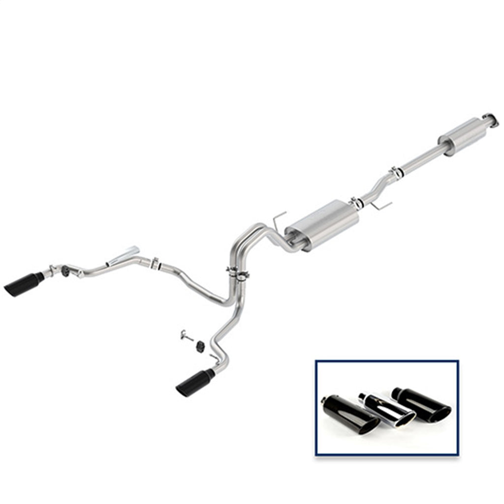 Ford Performance Parts M-5200-F1550DTBA 2015-2020 F-150 Tour Exhaust System- Rear Exit-Black Tip for Select Ford F-150