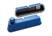 Load image into Gallery viewer, Ford Performance Parts M-6582-LE302BL Blue Satin Valve Covers for Select Ford 300, Ford Country Sedan, Ford Country Squire, Ford Custom, Ford Custom 500, Ford E-100 Econoline, Ford E-100 Econoline Club Wagon, Ford E-150 Econoline, Ford E-150 Econoline