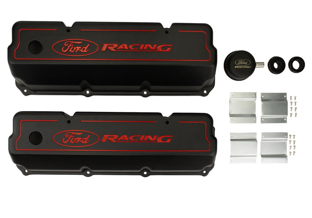 Ford Performance Parts M-6582-Z351B Cleveland Black Aluminum Valve Cover for Select Ford Country Sedan, Ford Country Squire, Ford Custom, Ford Custom 500, Ford Fairlane, Ford Falcon, Ford Galaxie 500, Ford Gran Torino, Ford LTD, Ford Mustang, Ford Ranch