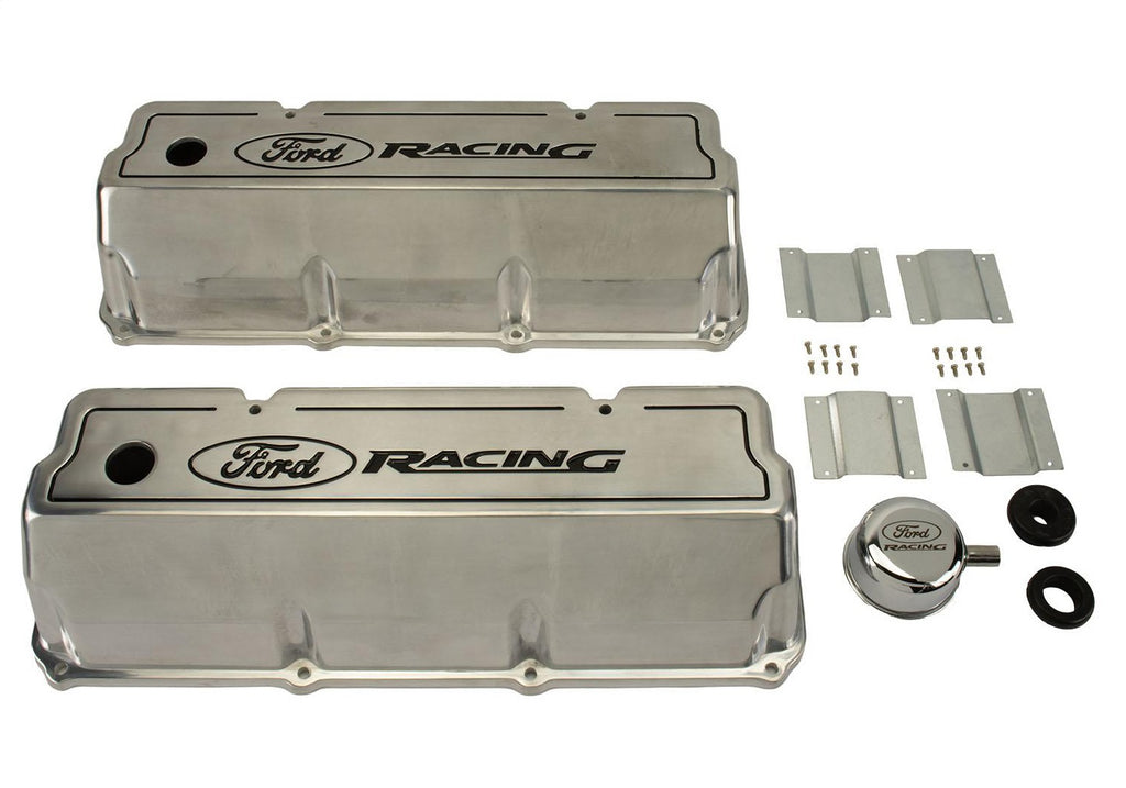 Ford Performance Parts M-6582-Z351 Polished Aluminum Valve Cover for Select Ford Country Sedan, Ford Country Squire, Ford Custom, Ford Custom 500, Ford E-100 Econoline, Ford E-250 Econoline, Ford E-250 Econoline Club Wagon, Ford E-350 Econoline, Ford