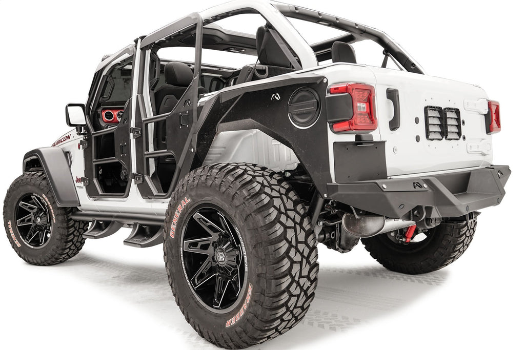 Fab Fours M4550-1 Rear Bumper License Plate Bracket for Select Jeep Wrangler