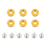 Mishimoto MMFW-SM-6GD  M6 X 1.0 Fender Washer And Bolt Kit, 16.7Mm Od, 6 Pcs, Gold