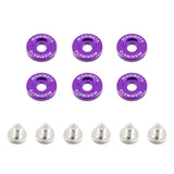 Mishimoto MMFW-SM-6PR  M6 X 1.0 Fender Washer And Bolt Kit, 16.7Mm Od, 6 Pcs, Purple