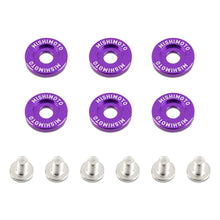 Load image into Gallery viewer, M6-X-1.0-Fender-Washer-And-Bolt-Kit,-20Mm-Od,-6-Pcs,-Purple