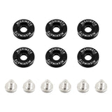 Mishimoto MMFW-LG-6BK  M6 X 1.0 Fender Washer And Bolt Kit, 20Mm Od, 6 Pcs, Black