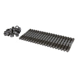 COMP Cams 4589-KIT M8x1.25 threads on both sides. 67mm Overall Thread Length. 12 Point flange nuts
