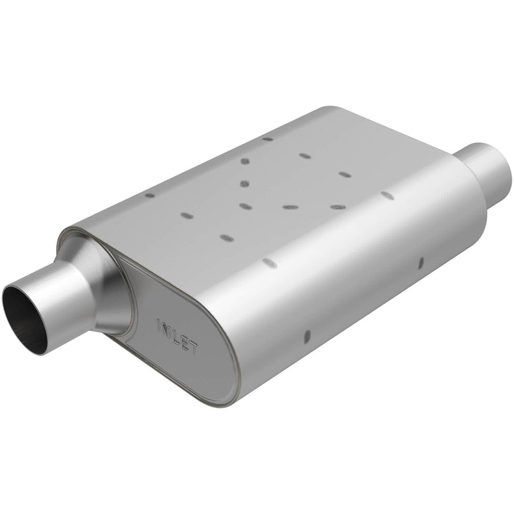 MAGNAFLOW PERF EXHAUST R32443 Rumble Stainless Muffler 2.25in Offset/Offset