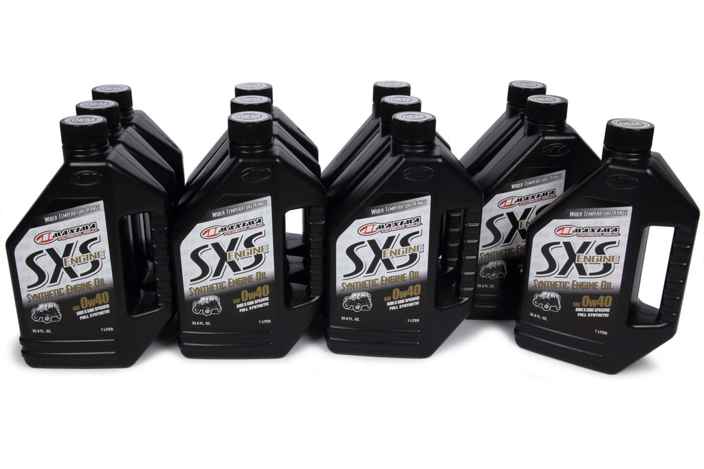 MAXIMA RACING OILS 30-12901 SXS Engine Full Syntheti c 0w40 Case 12 x 1 Liter