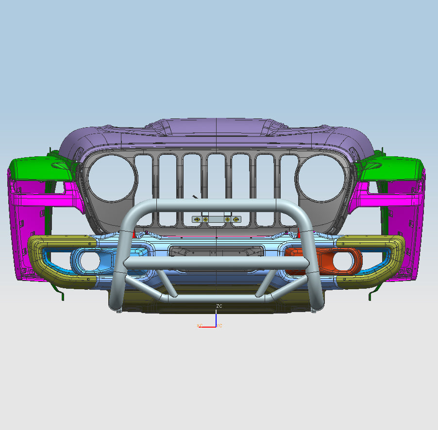 Black Horse Off Road MBT-MJ105 Max T Bull Bar for Select Jeep Gladiator, Jeep Wrangler