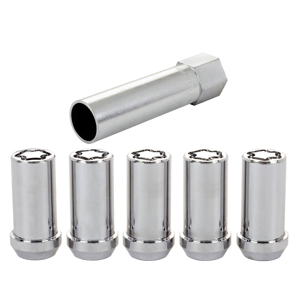 MCGARD 25540 Wheel Locks 5Pcs. 97-20 Jeep JK/TJ 1/2-20 Chrome