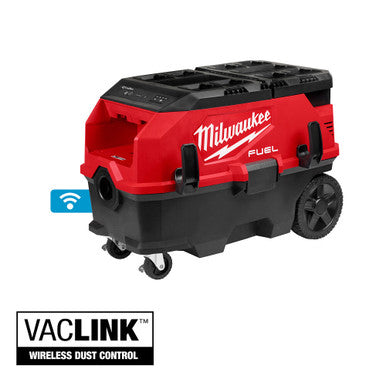Milwaukee 0888-20 M18 FUEL 9 Gallon Dual Battery Dust Extractor w/ PACKOUT Compatibility and VACLINK
