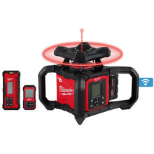 Load image into Gallery viewer, Milwaukee 3704-21 M18 Red Exterior Dual Slope Rotary Laser Level Kit w/ Receiver &amp; Remote