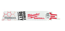 Load image into Gallery viewer, Milwaukee 48-01-7784 6&quot; 18 TPI TORCH SAWZALL Blade for Medium Metal